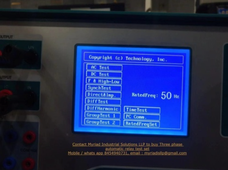 3 Phase Economical Relay Test Kit
